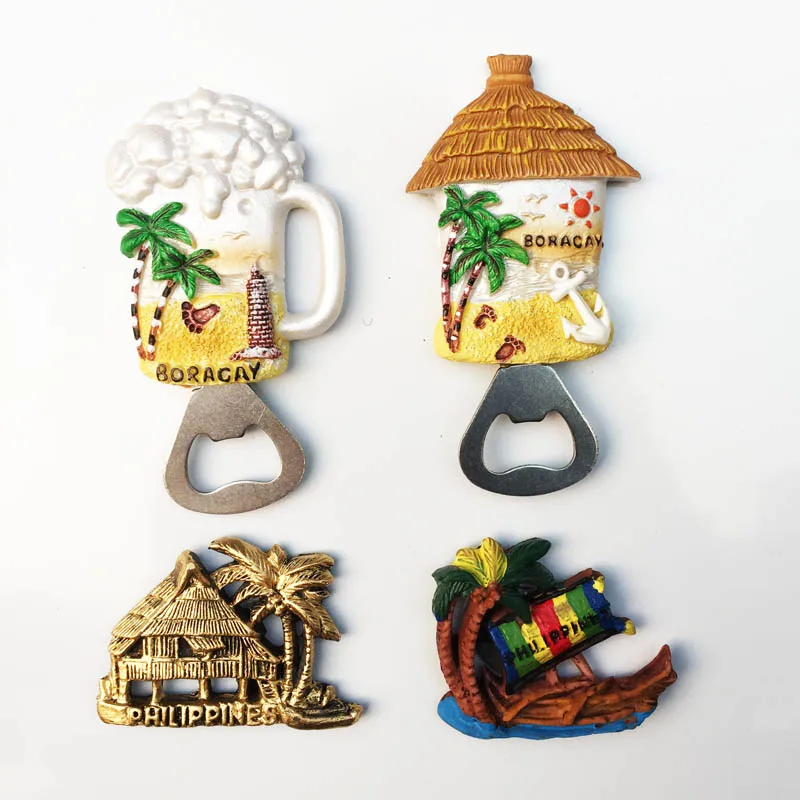 Philippines Travel Country Fridge Magnet Souvenir Boracay Creative Beach Turtle Sunset 3d Magnets Sticker for Crafts Home Decor