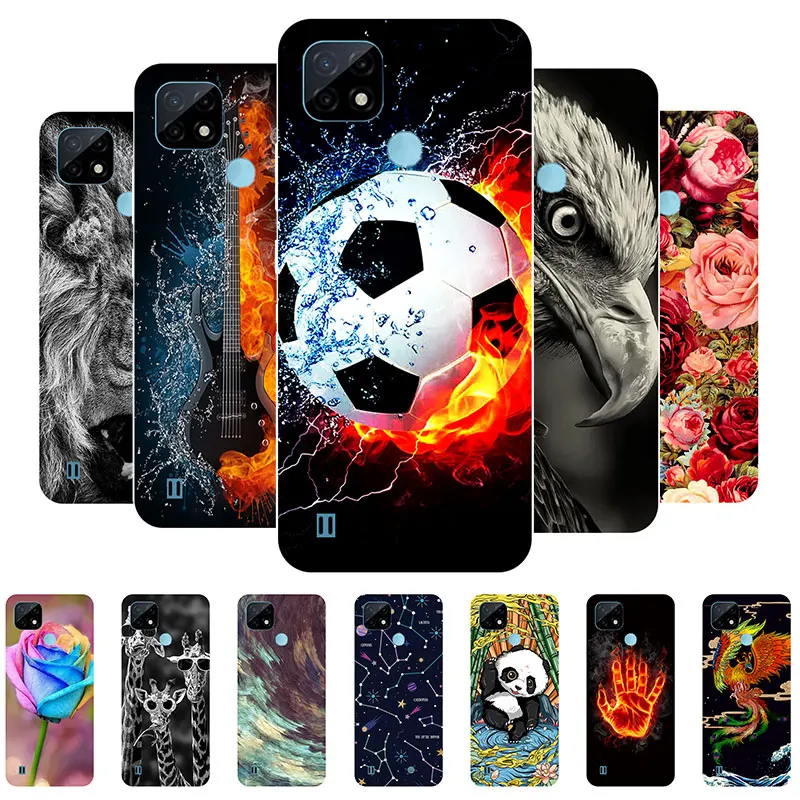 For Realme C21Y C25Y Case Soft Silicone Football Back Case For OPPO Realme C25Y C21Y Phone Cover for Realme C 25Y C 21Y etui