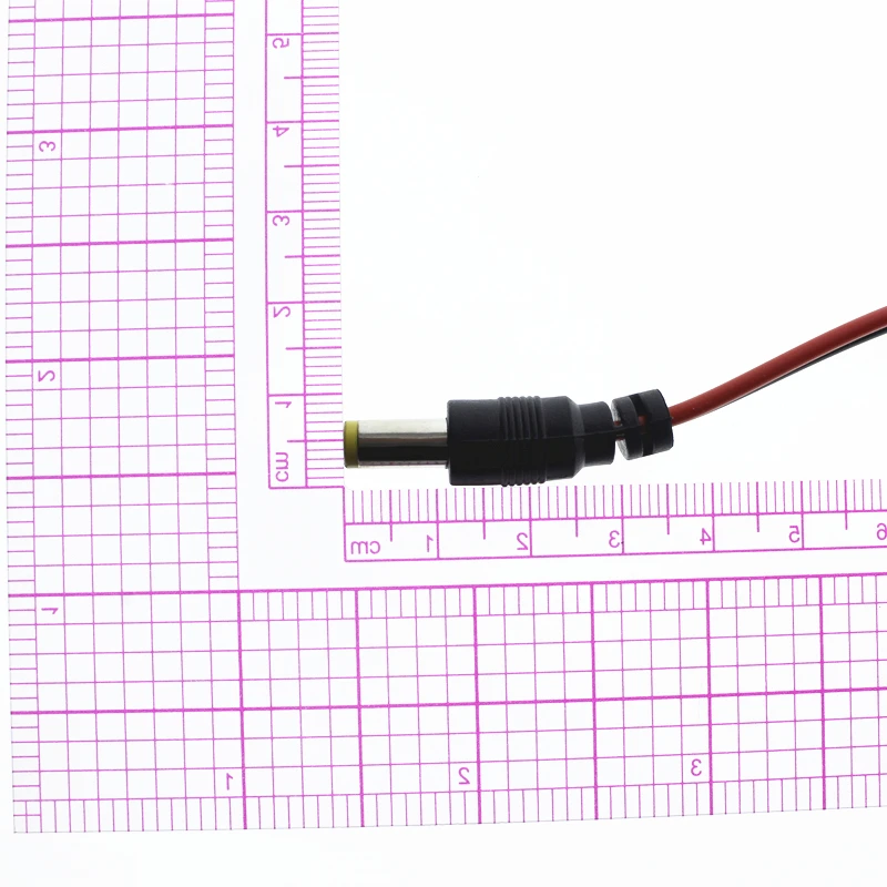 Cable de alimentación CC de núcleo de cobre puro, Conector de fuente de alimentación de cámara de vigilancia, línea de cabeza roja y negra macho, línea de cabeza hembra 5A/12V