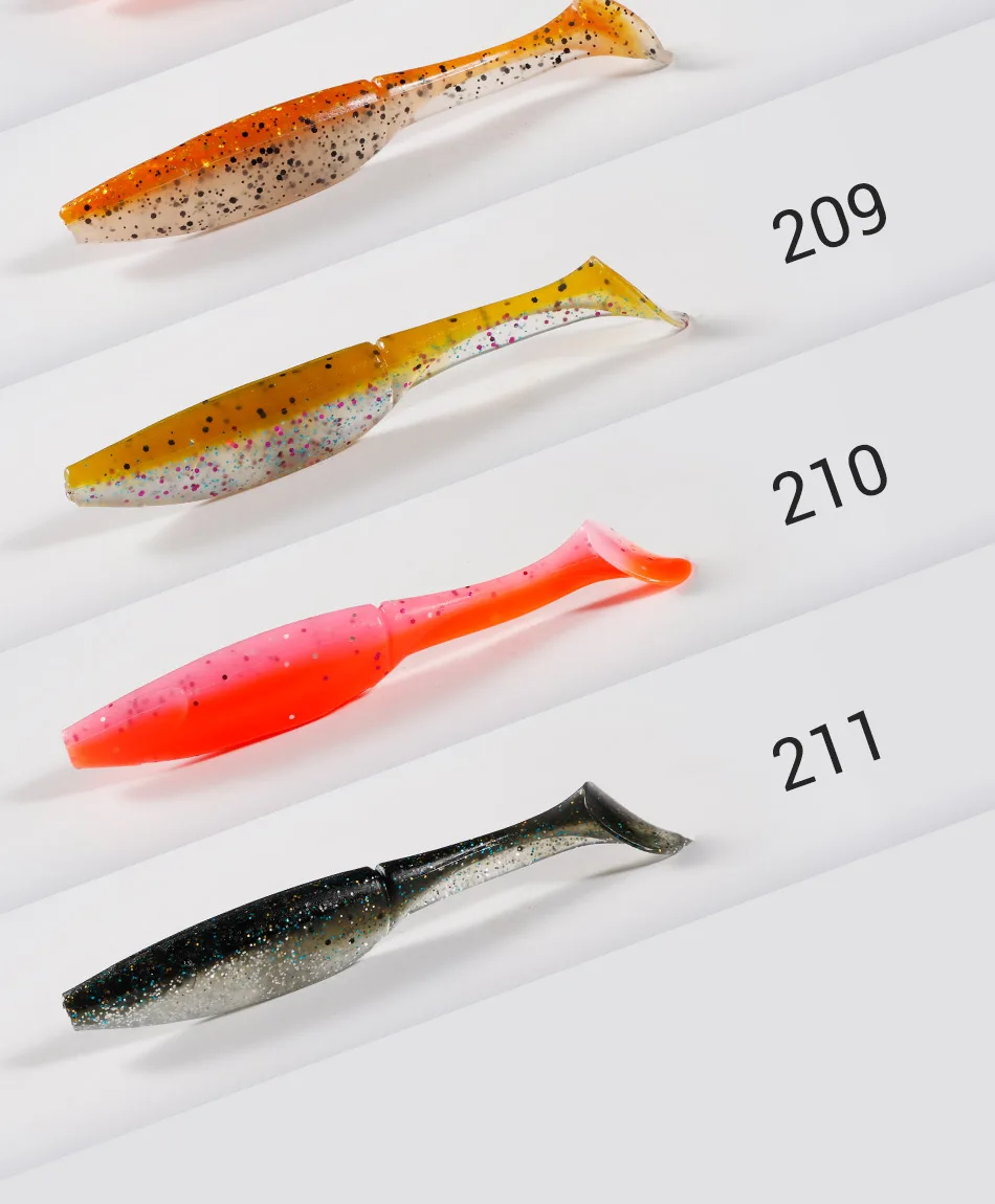 NOEBY Silikon-Weichköder, 7 cm, 10 cm, 12,5 cm, 15 cm, Shad, künstlicher weicher Köder, Swimbait, Raubtier, weicher Köder, Forelle, Hecht, Angelköder – Detail 7