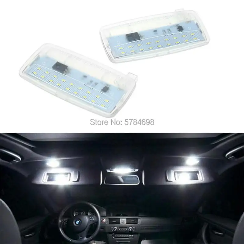 2x 18smd Gray LED vanity mirror lamp For BMW E93 E93LCI Car-styling