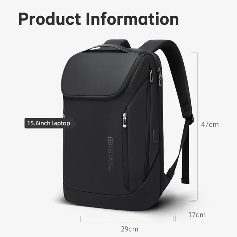 Imagem -02 - Bange-mochila Multi-uso Impermeável para Laptop para Homem e Mulheres Carregamento Usb Maleta à Prova de Choque Bolsa de Ombro 15.6