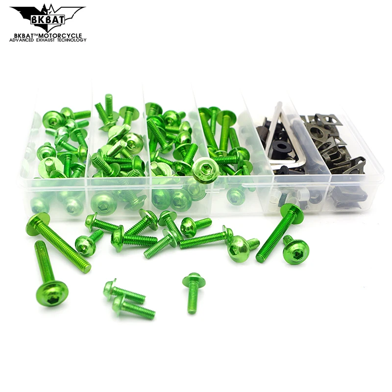 Universal Motorcycle Fairing Bolt Kit Body Screw Set FOR Yamaha dragstar 1100 Suzuki dr 350 Kawasaki z250sl z125