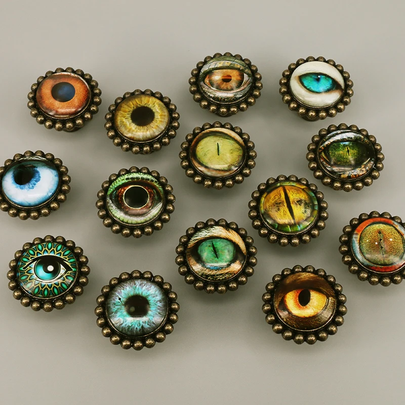 One Piece Various Eyes design Glass Knobs Cupboard Drawer Pull Kitchen Cabinet Door Knob Wardrobe Handles Hardware