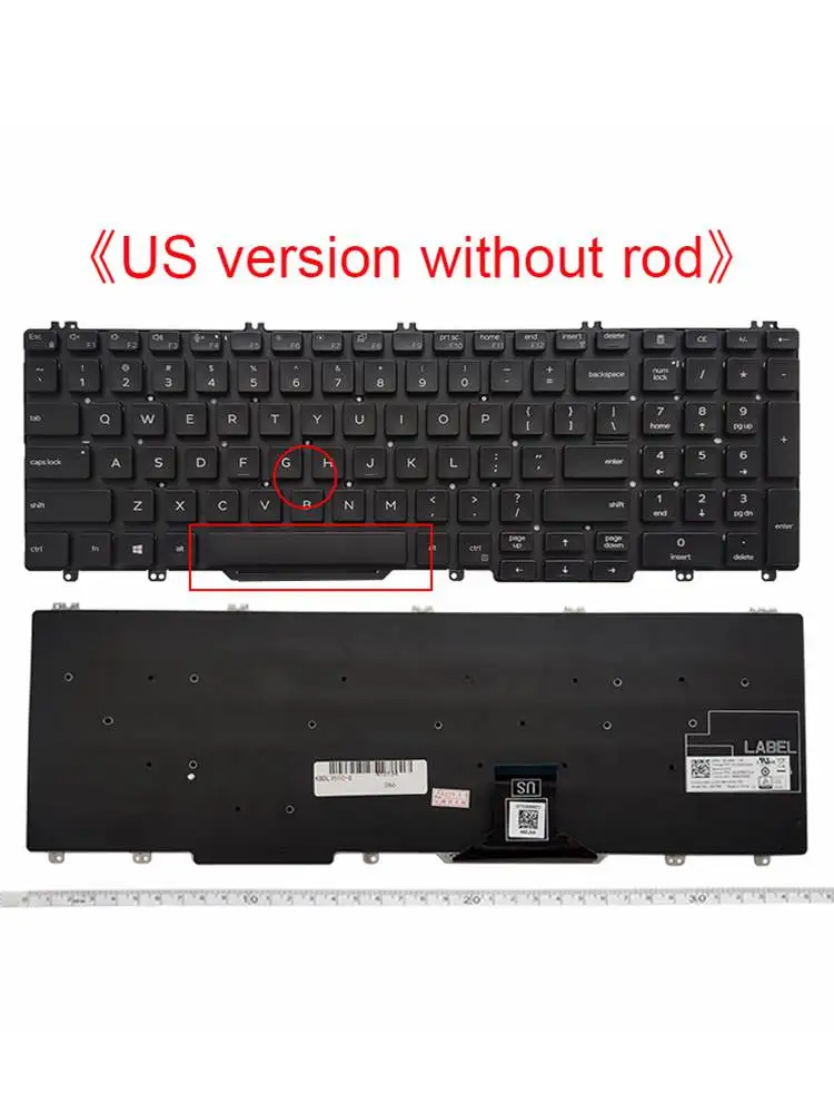 NOWA amerykańska podświetlana klawiatura do laptopów Dell Precision 3500 3501 3540 3541 3550 3551 Latitude 5500 5501 5510 5511 — zdjęcie produktu 6