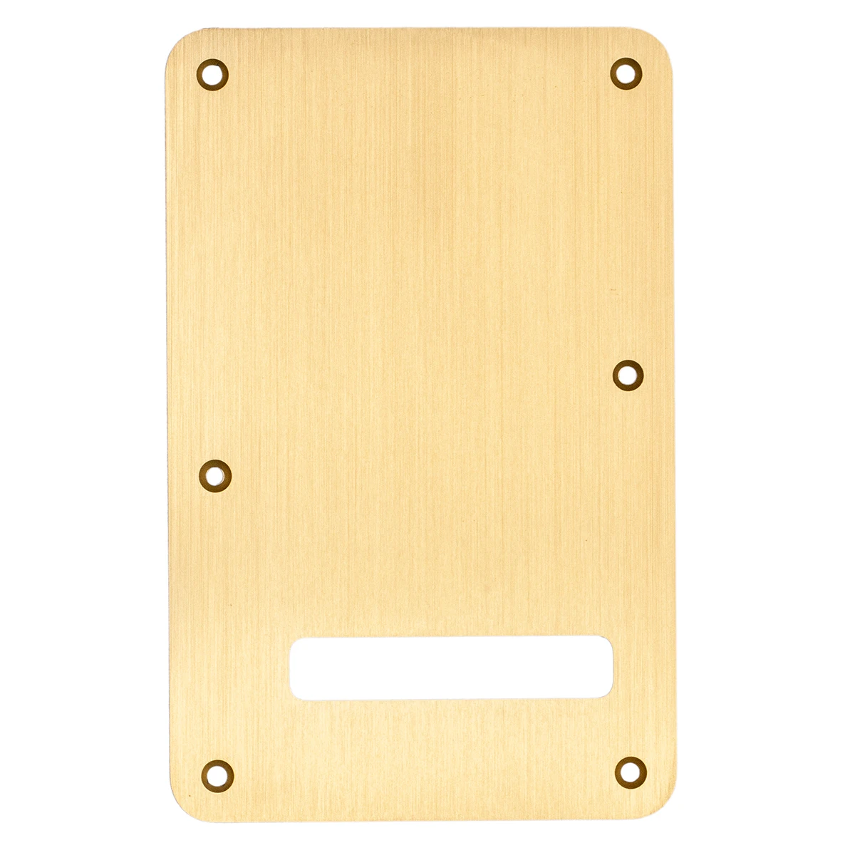 Musiclily Pro 6-Hole Aluminum Strat Guitar Back Plate Tremolo Cover for Fender UAS/Mexico Standard Strat Guitar, Gold Anodized