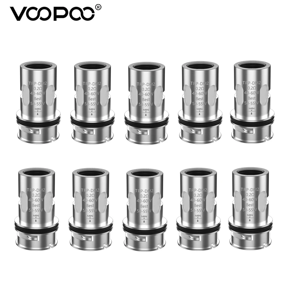 Оригинальные сетчатые катушки VOOPOO TPP DM2 сопротивление 0,2 Ом DL катушки 40-60 Вт для VOOPOO Drag X Plus Pro Drag 3 TPP Pod бак электронная сигарета
