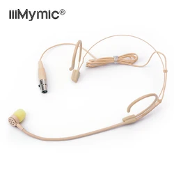 ¡Perfecto para cantar! ! PRO Auriculares unidireccionales Micrófono para la cabeza Micrófono de condensador XLR TA4F de 4 pines para Shure Bodypack inalámbrico