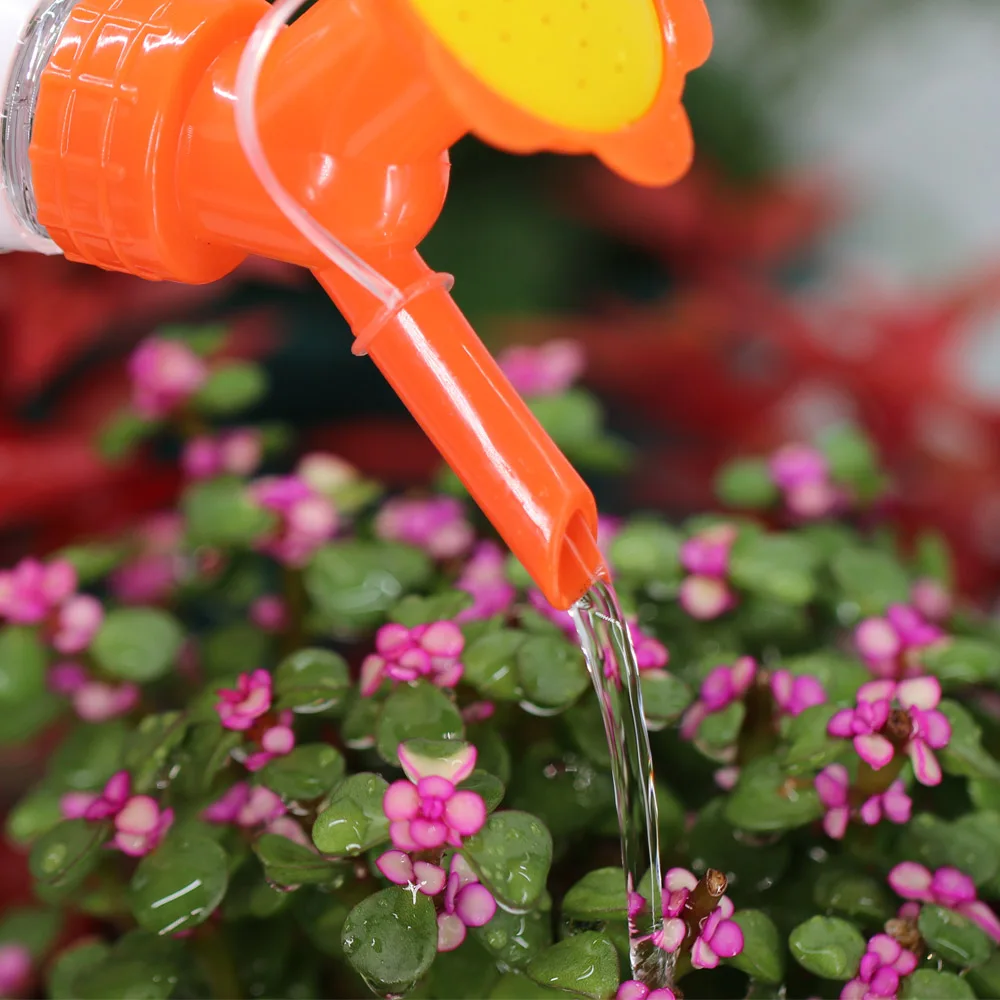 2 in 1 Bottle Cap Sprinkler Dual Nozzle Watering Spout Double Bottle Head Can Watering Nozzle Bonsai Garden Mini Irrigation Tool