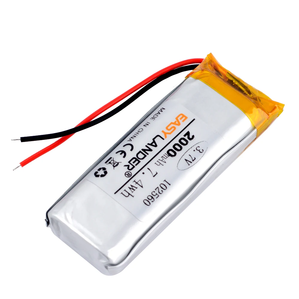 3.7V 2000mAh 102560 akumulator litowo-polimerowy akumulator litowo-jonowy do E-book power bank DIY Tablet PC