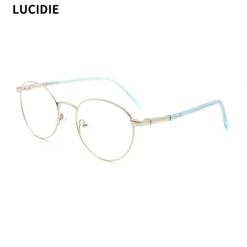 

LUCIDIE Clear Lens Women Eyeglasses Frames Vintage Round Glasses Frame Men Optical Prescription Frame Students Computer Eyewear