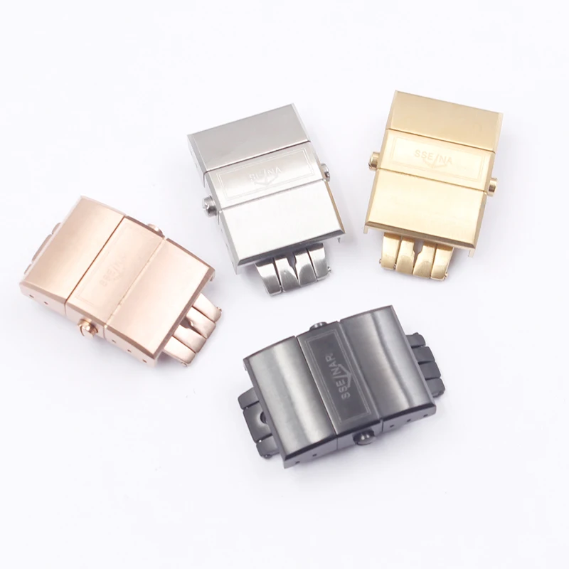 

Watch Accessories Suitable for Ulysse Nardin Athens buckle rubber strap buckle 316 stainless steel butterfly buckle 20mm