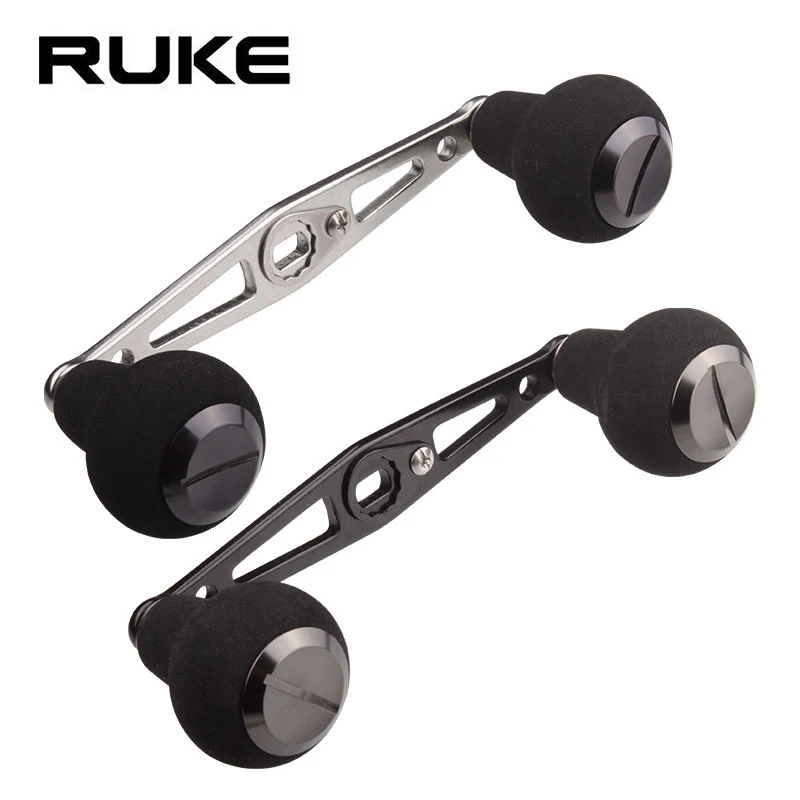 RUKE Fishing Reel Handle, Alloy Fishing Rocker EVA Handle Knob Hole 8*5mm For D/A Type  Reel DIY Fishing Accessory High Quality