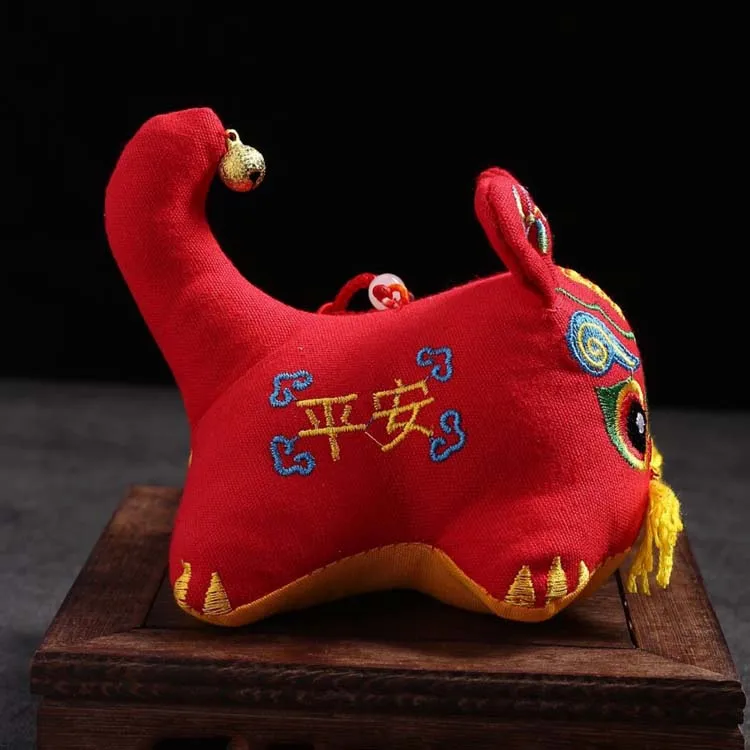 Chinesischen Traditionellen Tuch Stoff Tiger Puppe Glück Spielzeug Neue Jahr Neugeborenen Baby Geburtstag Geschenk Stickerei Ornamente Auto Anhänger – Detail 18