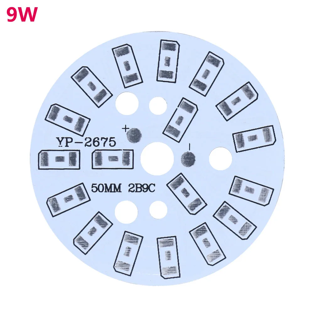 10 Uds 12W 9W 7W 5W 4W 3W 2W 22mm 50mm SMD5730 LED sin cuentas LED solo sustrato de aluminio bombilla DIY accesorios de reequipamiento Repai