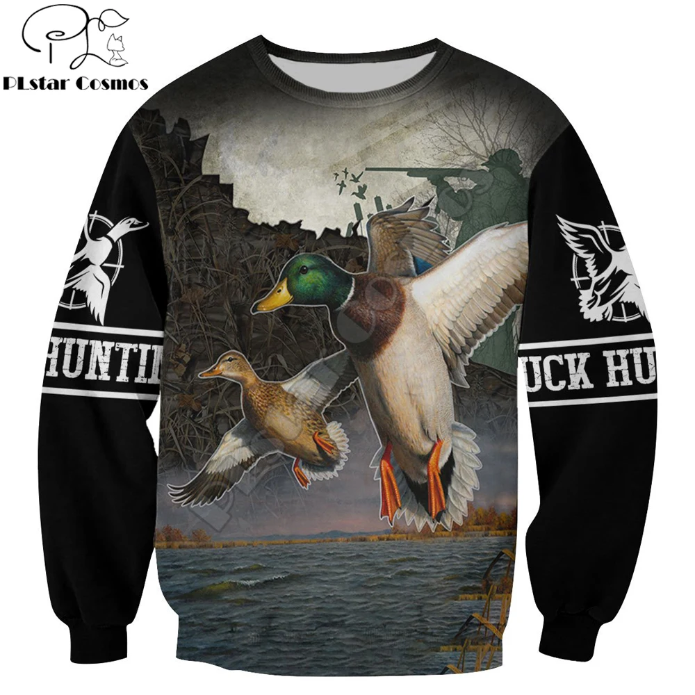 

PLstar Cosmos Beautiful Animal Sweatshirt Duck hunting 3D full Printing Long Sleeve Pullover Unisex Casual streetwear YW-09