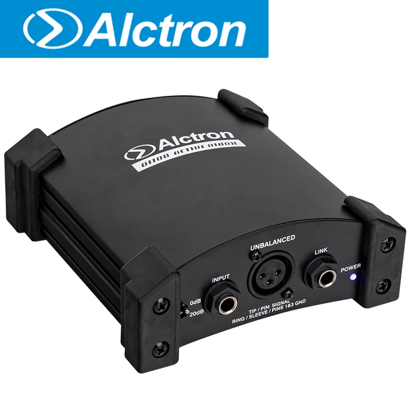 Alctron DI100 active box used for guitar recording and used in stage performance etc, metal housing and rubber protectors