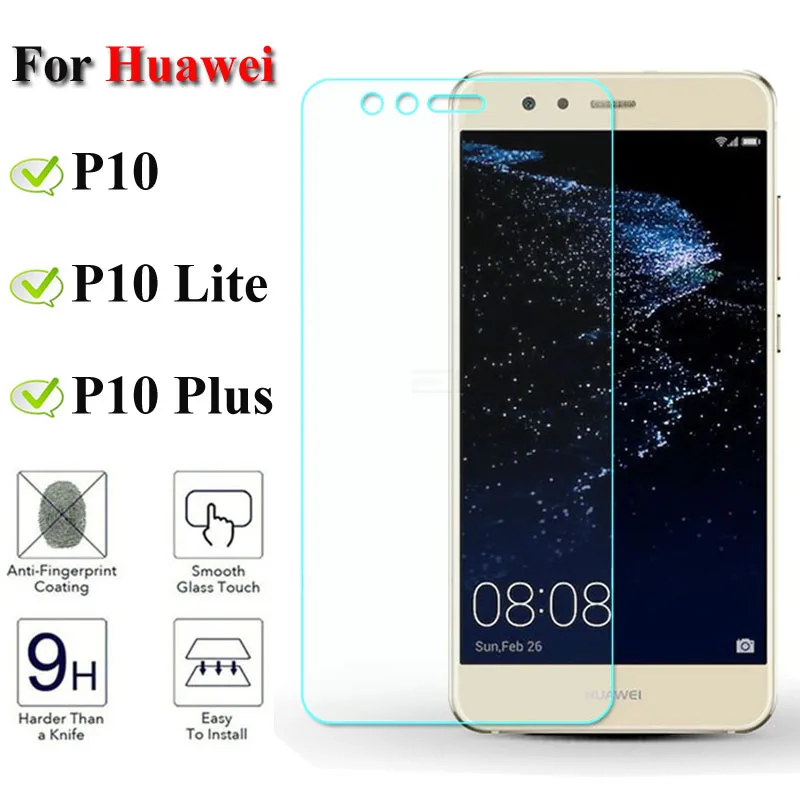 3-1PC Toughed Tempered Glass 9H Protective Glass For Huawei P10 Lite Screen Protector For Huawei P10 Plus P10 Safety Glass Film