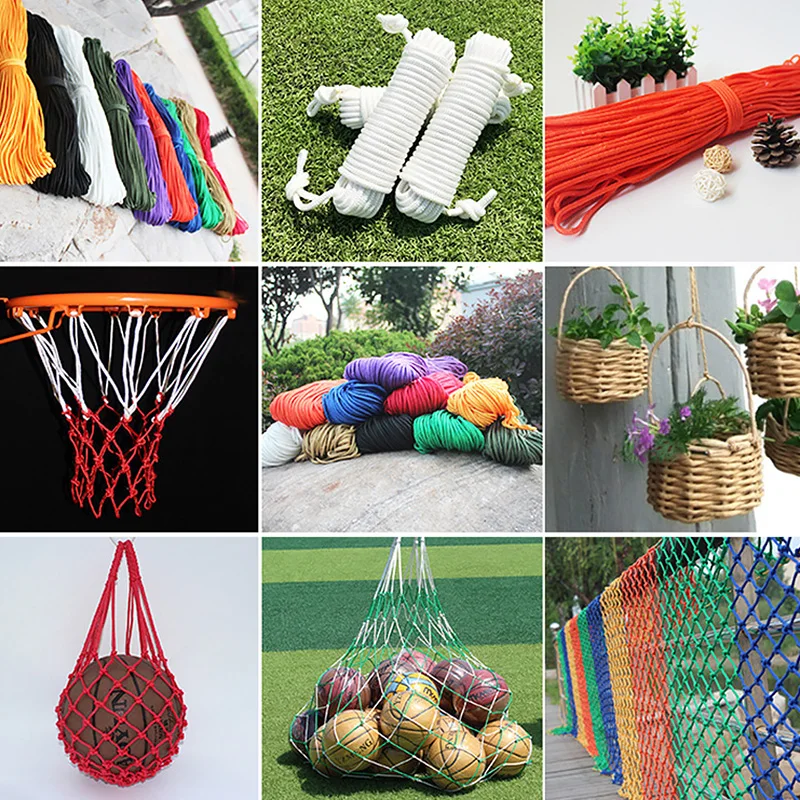 10M 8mm Braided Nylon Polypropylene Rope Strong PP Climbing Boat Yacht Sailing Pulley Clothes Line DIY Craft Decoration 10 Color