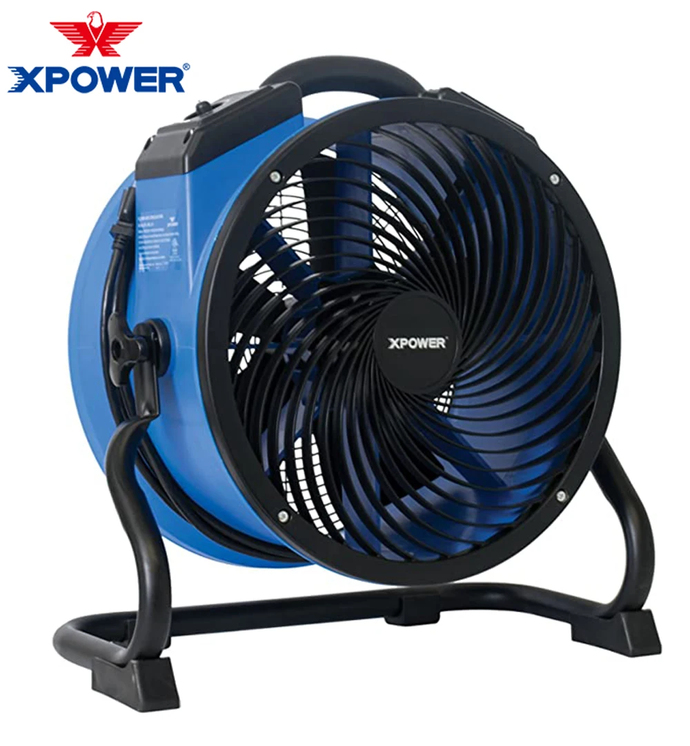 XPOWER Industrial Fan Office Air Blower Electric Steam Air Heater Carpet Dryer Floor Blower Utility Air Circulator Axial Fan