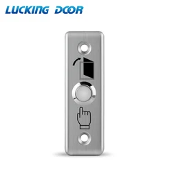 LUCKING DOOR Stainless Steel Exit Button Push Switch Door Sensor Opener Release for Magnetic Lock Access Control-silver