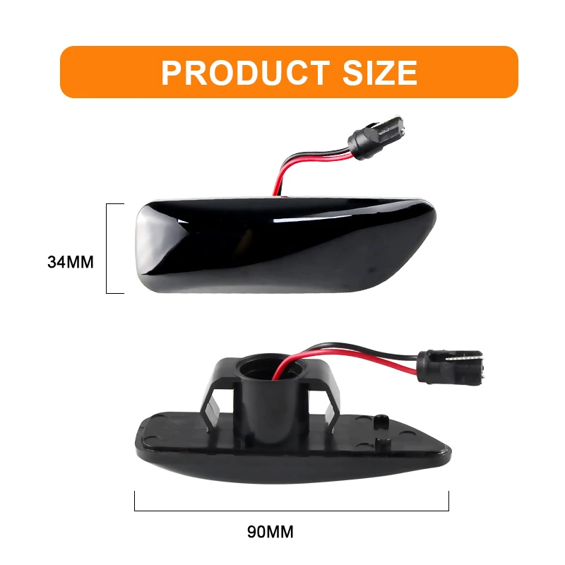 1 pair For Volvo V70 S60 S80 XC70 XC90 2000-2009 2Pcs LED Front Side Marker Turn Signal Indicator Lamp Light