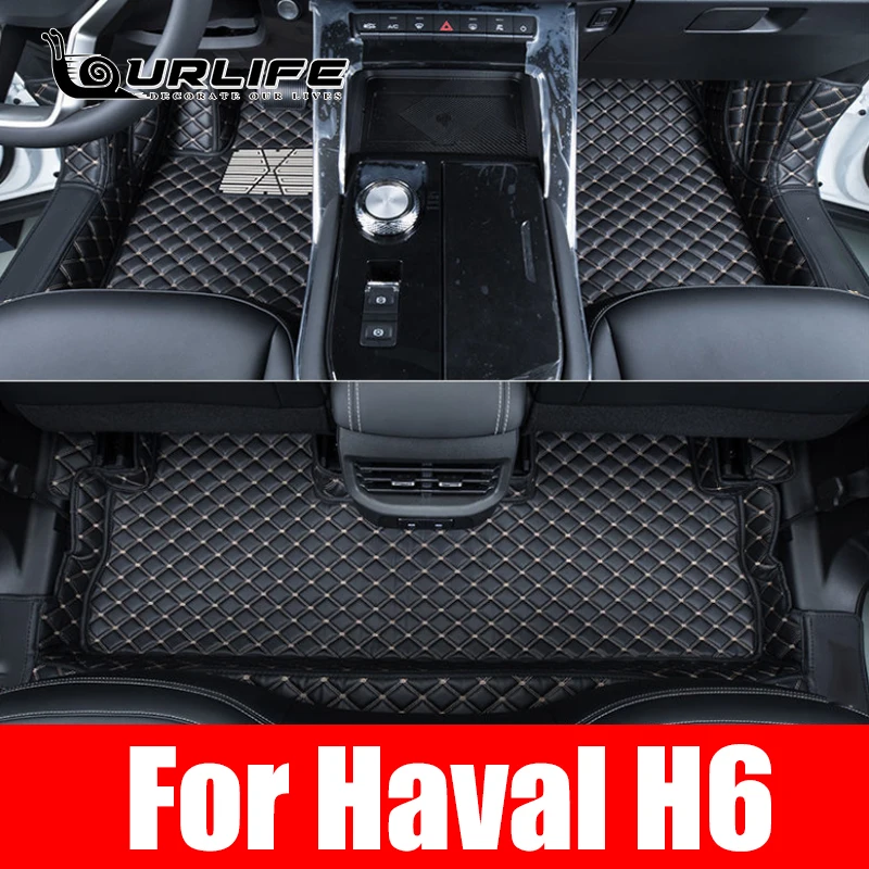 Car Floor Mats For Haval H6 2021 2022 2023 3TH GT Double Layer Foot Pads Automobile Carpet Cover Interior Floorliner Accessories