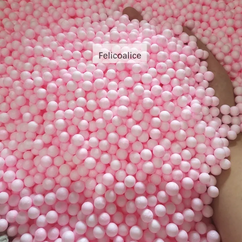 1700pcs 7-9mm No Bleeding Pastel Foam Beads Slime Mini Styrofoam Balls for Wedding/Party DIY Decoration Accessories