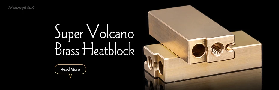Trianglelab Brass Super Volcano Heizblock Schneller Drucker mit Großem Durchfluss für 1,75/28,5/3,0mm Kompatibel mit V6 TaTANAERO – Detail 1