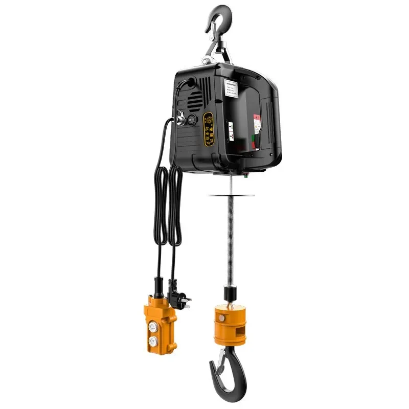 Mini electric hoist 220v small crane portable remote control household air conditioner crane small lifting hoist