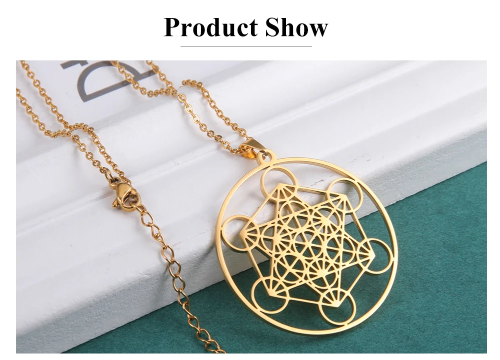 COOLTIME Angel Seal Erzengel Metatron Halsketten Damen Herren The Secrets of the Kabbalists Garden Solomon Edelstahlschmuck – Detail 3