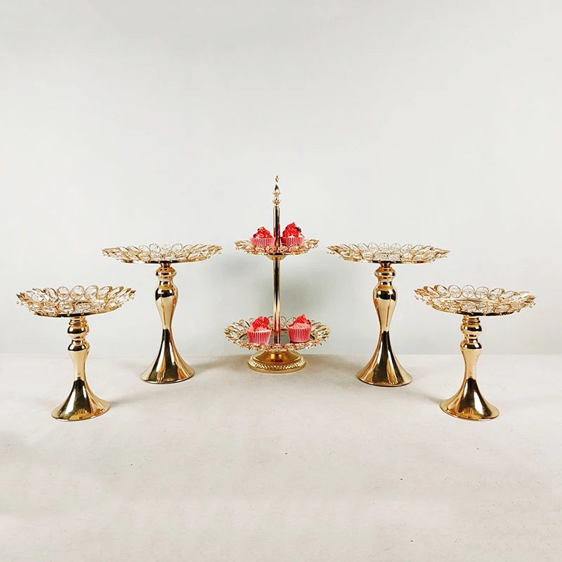 3pcs -5pcs Wedding 2 Tier round Mirror  Cupcake Stand-Cake Stand-Dessert Stand