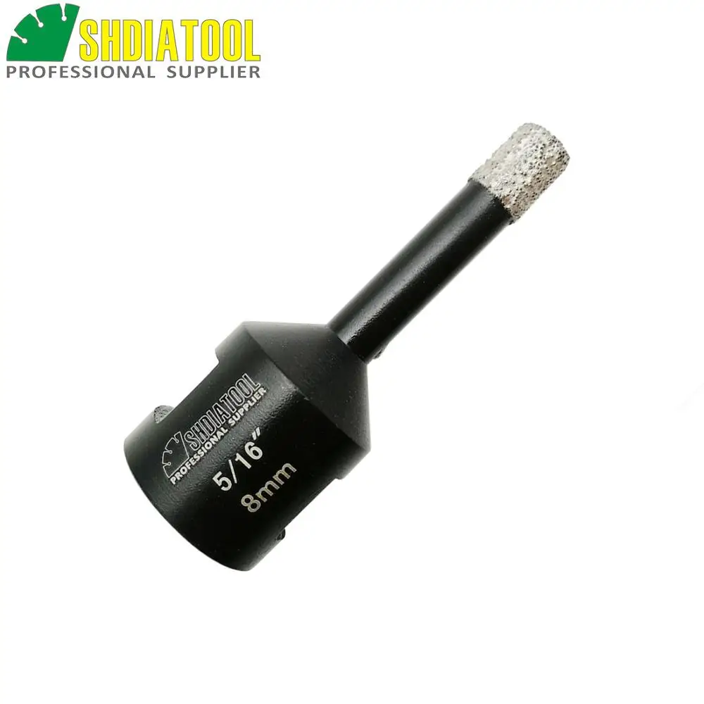 2pcs/set Vacuum brazed diamond Dry drilling bits with 5/8-11 connection Drill bits Diameter 6mm+8mm(1/4"+5/16")