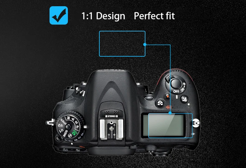 BIZOE SLR 카메라 숄더 스크린 필름, 니콘 D750, D810, D7100, D7200, D7500, D500, D850 용, 강화 유리 보호 필름 액세서리