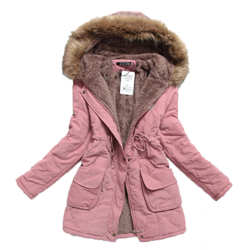 New Winter Women Jacket Medium-long Thicken Outwear Hooded Wadded Coat Slim Parka Cotton-padded Jacket Overcoat