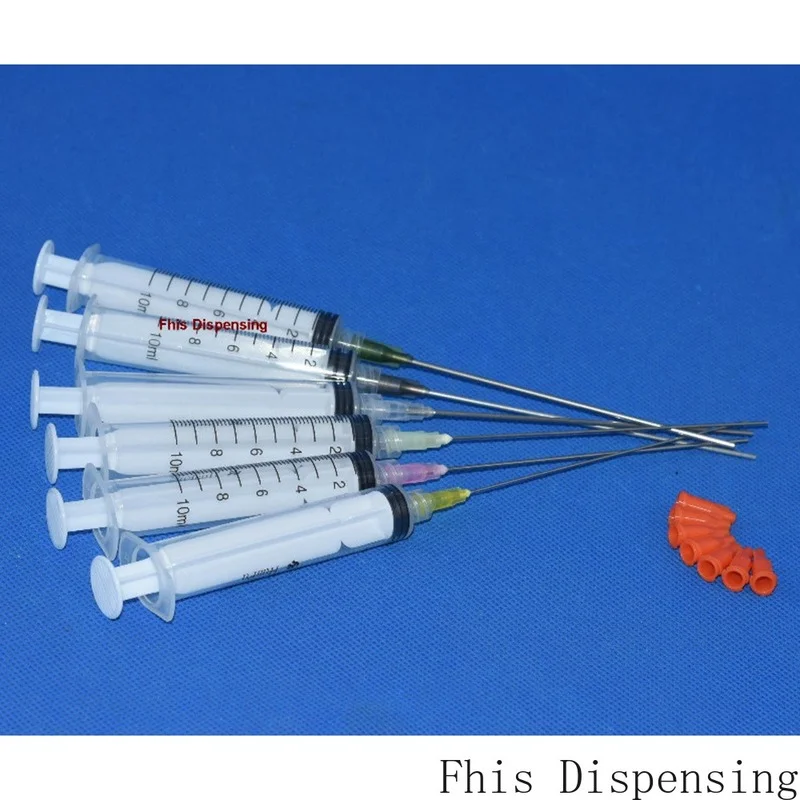 10ml 10cc Syringe Luer Lock UP and 14G 16G 18G 19G 20G Blunt Tip Needle Length 10cm Pack of 3