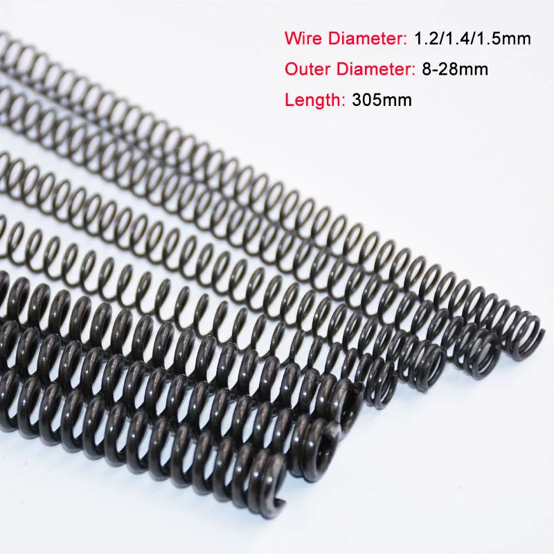 1/2/3/5/10PCS Y-type Compression Spring 65 Manganese Steel Pressure Spring Wire Diameter 1.2/1.4/1.5mm Length 305mm Lamp Switch