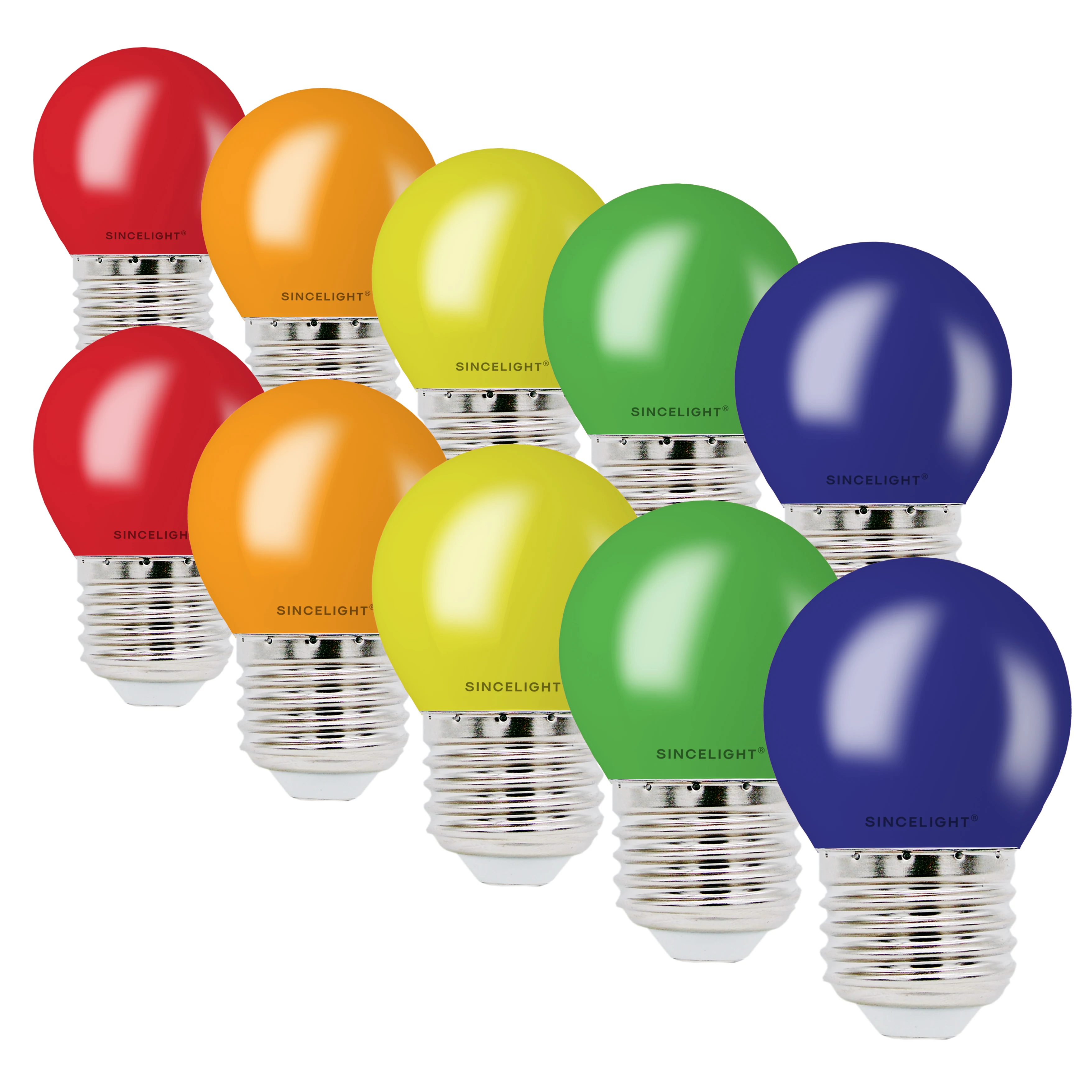 

10pcs/pack LED Bulb E27 B22 1W 120V 230V G45 Color RGB LED Lamp Holiday Christmas Party Decoration Street Home Lighting