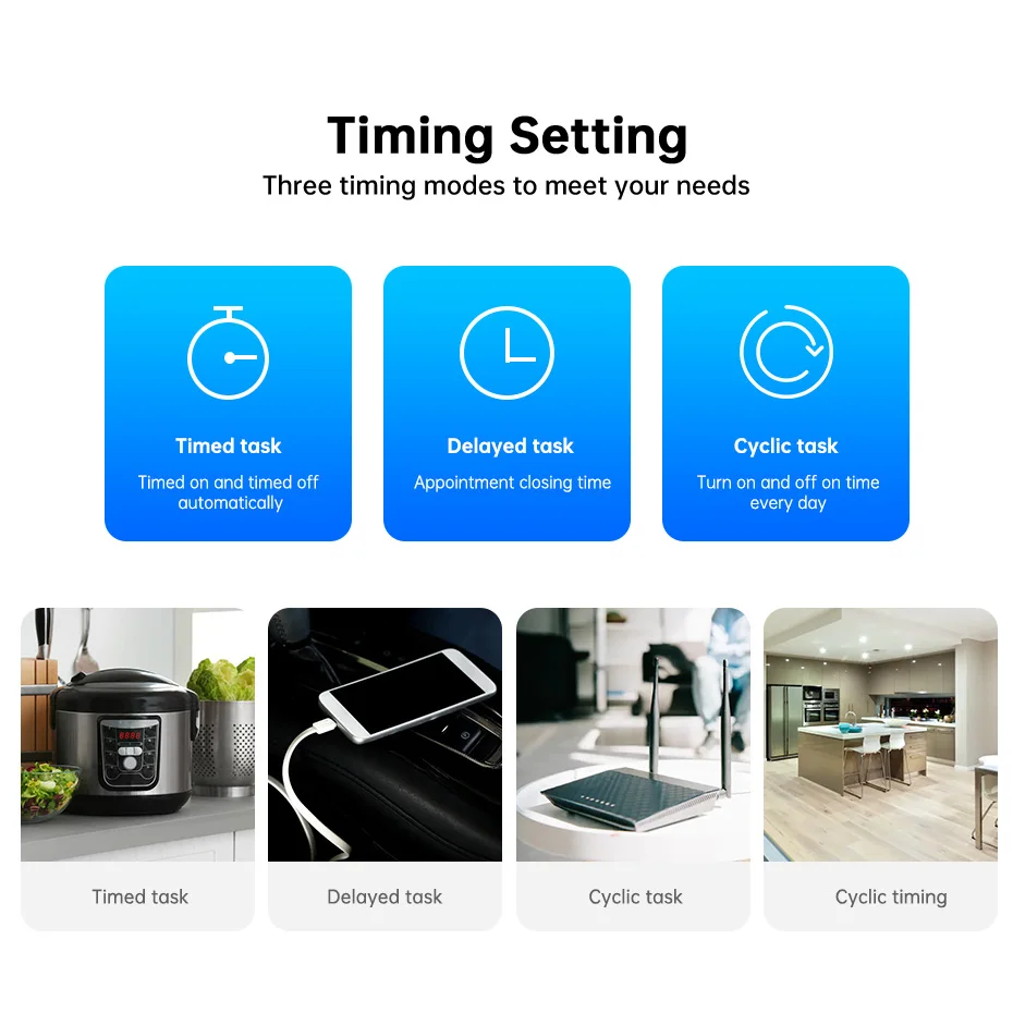 KERUI Smart Plug WiFi Socket EU 16A Power Monitor Timing Function Tuya SmartLife APP Control Works With Alexa Google Assistant