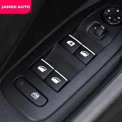 Jameo Auto ABS Chrome Car Windows Lifter Control Button Cover Trim for Peugeot Rifter 2018 2019 2020 2021 Accessories 7Pcs/Set