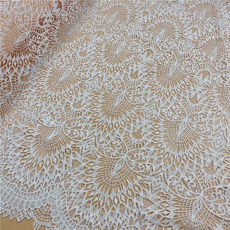 Unique  Bridal Wedding dress Guipure embroidery French lace fabrc DIY sewing high quality Lace material fabric