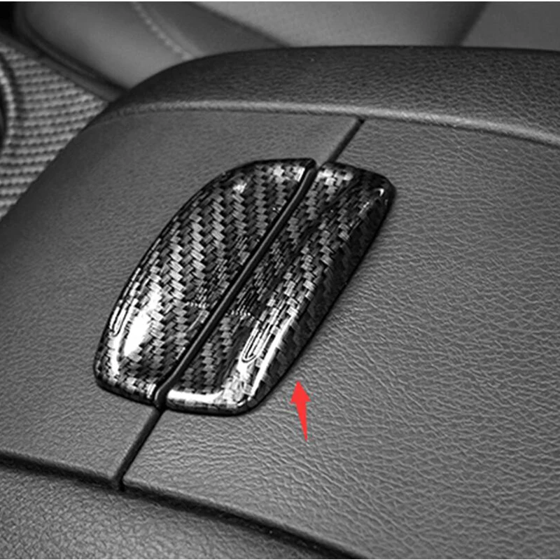For Toyota Highlander Kluger 2014 2015 2016 2017 2018 2019 2020 ABS Carbon fiber style Armrest Box Switch Cover Trim