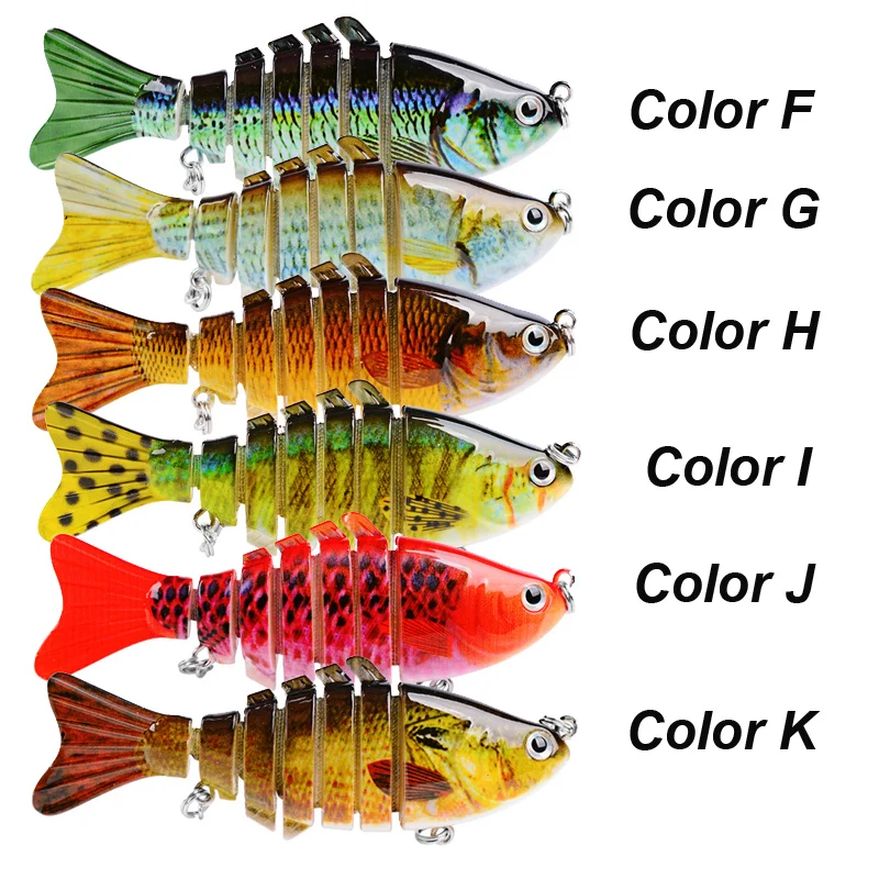 YUCONG 1PC Sinking Wobblers Fishing Lure 10cm-15g Jointed Swimbait 7 Segments leurre Artificial Hard Bait Wobbler duro cebo Isca