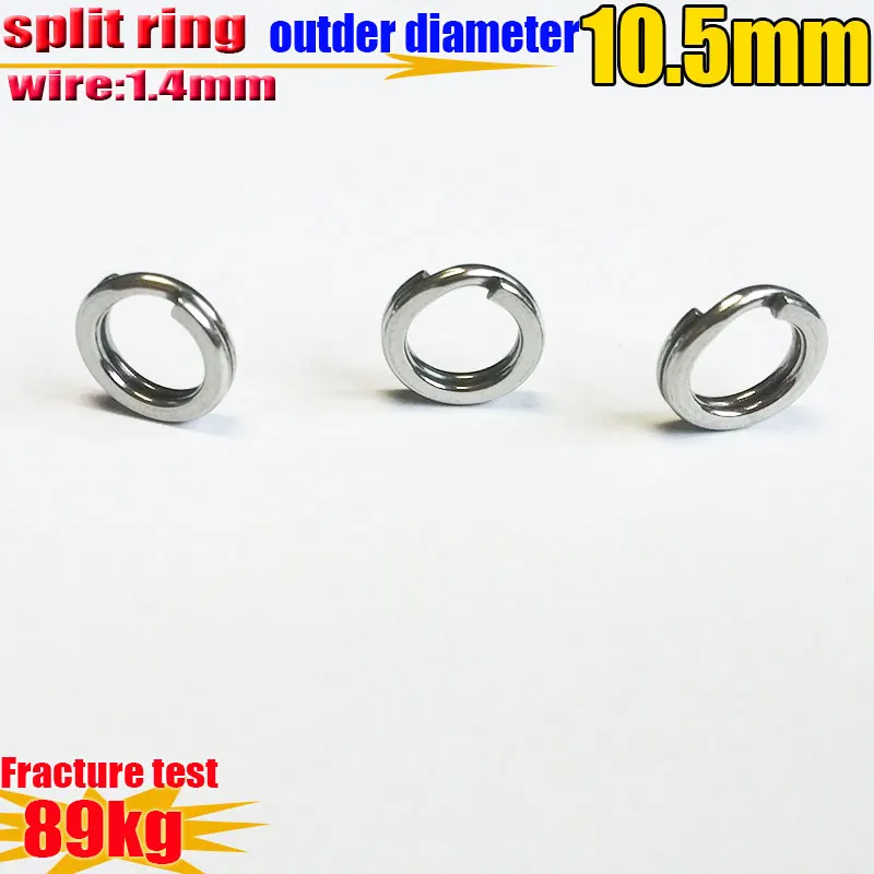 fishing lure split  ring wire 1.4mm*od10.5mm Quantity 30pcs/lot good material 304Stainless Steel