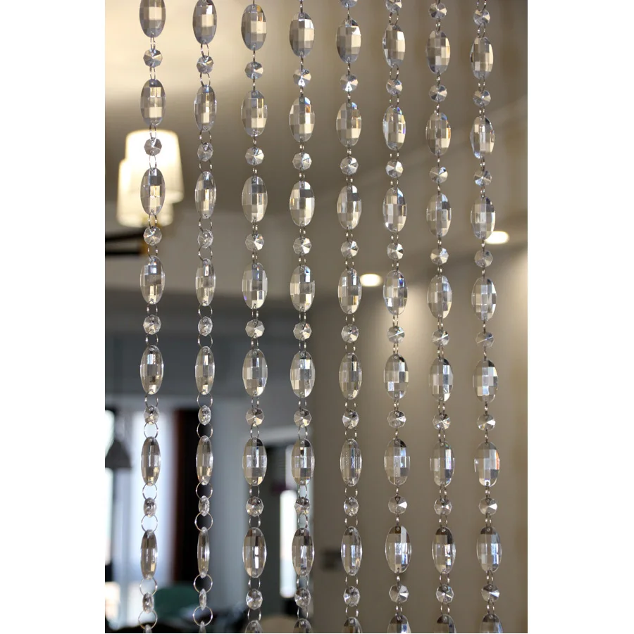New Year Christmas Decorations for Home Luxury Bead Curtain Festival Celebration Wedding Decoration Stage Background Curtain image 5