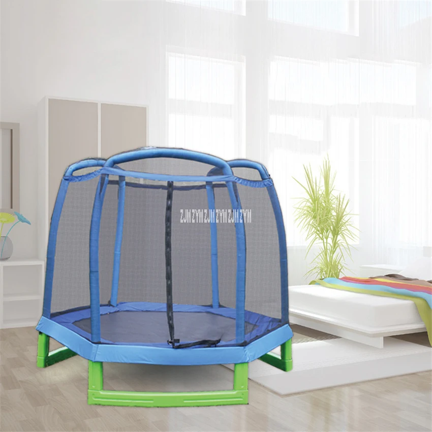 CY-7 ft Indoor Safety Net Spring Children's Trampoline Early Education Entertainment Bouncing Jumping Bed Hexagon Bounce Bed