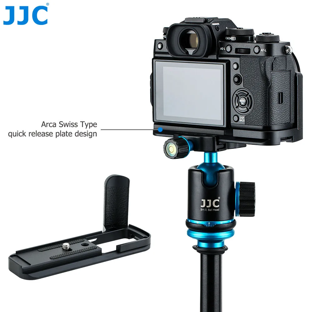 JJC Metal Hand Grip L BracketHolder dla Fujifilm Fuji XT3 XT2 X-T3 X-T2 Arca Swiss Quick Release Plate Replace MHG-XT3 MHG-XT2