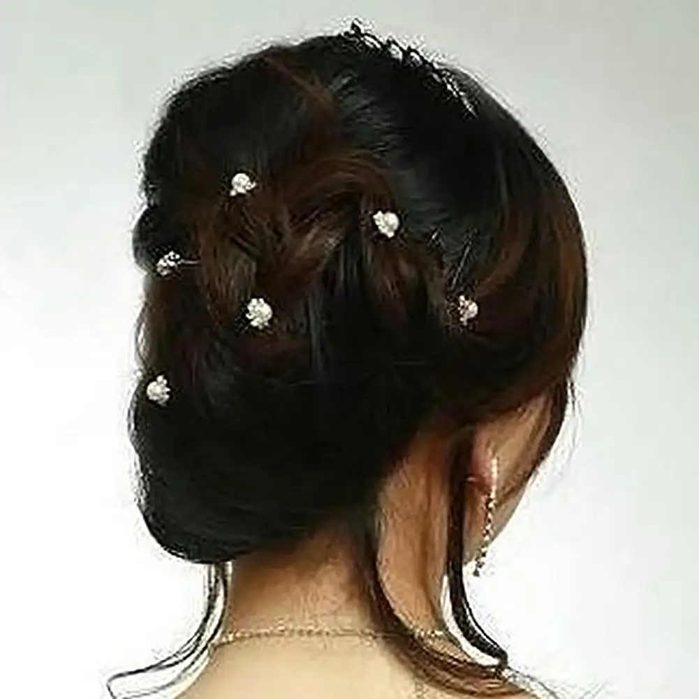 20Pcs/Set Women Wedding Imitation Pearl Hairpins Bridal Jewelry U-Shaped Hair Clips Bun Braiding Ponytail Hairstyle Barrettes