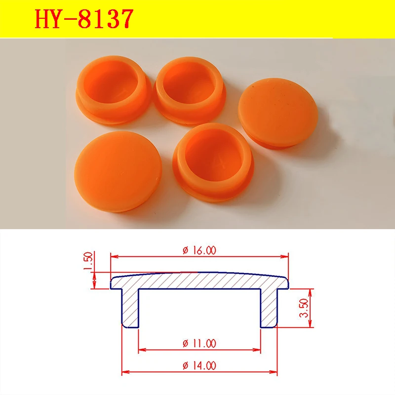 High temperature rubber plug T typed Hole Caps Silicone Male Plug Stopper 7mm 8mm 9mm 14mm 16mm Painted Masking Gasket