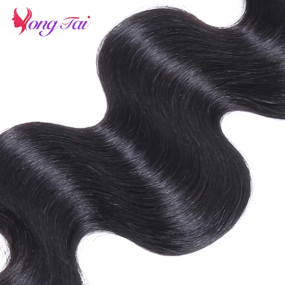 Yuyongtai hair Body Wave Human Hair Bundles Peruvian Remy Human Hair Extensions Natural Color Machine Double Weft 3 Bundle Deals